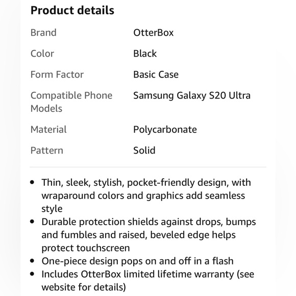 OTTERBOX SYMMETRY SERIES Case Galaxy S20 Ultra/Galaxy S20 Ultra 5G - Picture 9 of 12